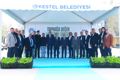 Kestel'de üreticiye 6 bin ahududu fidanı desteği