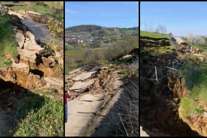 İnegöl'ün kırsal mahallelerinde heyelan