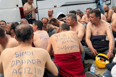 Açlık grevine başlayan 110 madenciye gözaltı