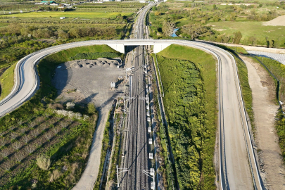 Bursa-Ankara hızlı tren hattı rayları böyle görüntülendi