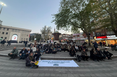 Bursa'da madencilere destek eylemi: Madencilerin sesi olun!