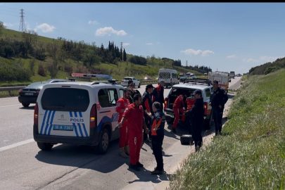 'Otoyola 5 yaşında çocuk bırakıldı' ihbarı ekipleri alarma geçirdi