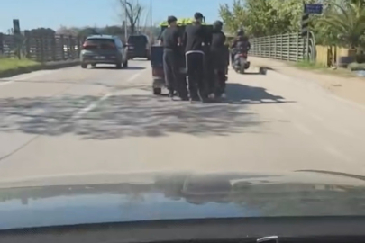 Bursa'da patenli gençlerin tehlikeli yolculuğu