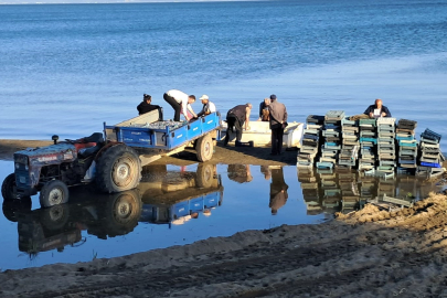 İznik Gölü’nde bereketli sezon...Gümüş balığında yüzler gülüyor