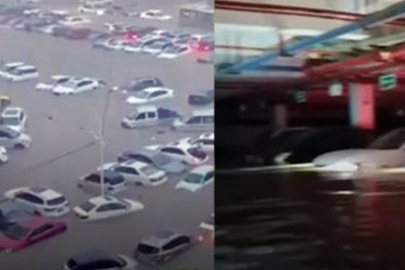 Çin’i sel vurdu, araçlar sular altında kaldı