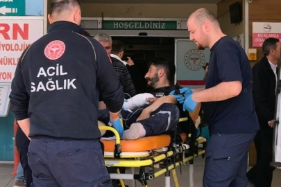 İnegöl'de iş kazası; Spiral taş yaraladı