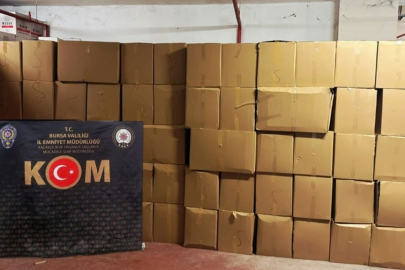 Bursa’da rekor kaçak makaron operasyonu