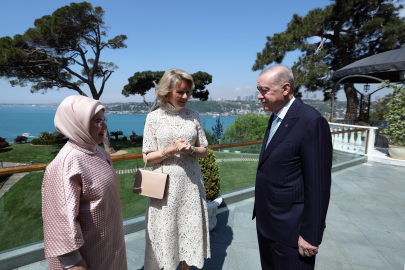 Erdoğan, Belçika Kraliçesi Mathilde'yi kabul etti