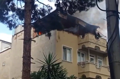 Bursa'da çatı yangını paniğe neden oldu