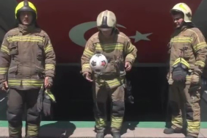 Bursa itfaiyesi'nden milli takımımıza anlamlı destek