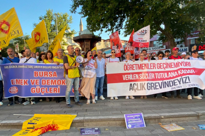 Bursa Emek ve Demokrasi Güçleri'nden öğretmenlerin hak mücadelesine destek