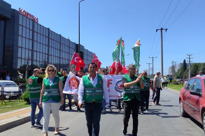 Korteks işçilerinden TİS yürüyüşü