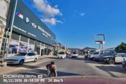 Eşyasını alırken saniyelerle ölümden kurtuldu