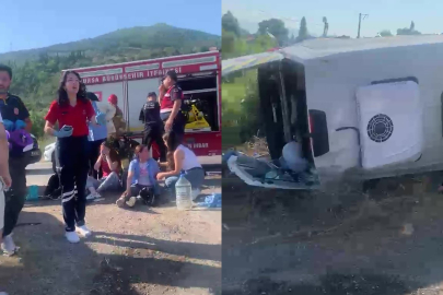 Bursa'da işçi servisi ile otomobil çarpıştı! Çok sayıda yaralı var...