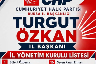Atanmış Bursa İl Başkanı Turgut Özkan'ın yönetim listesi kulislere sızdı
