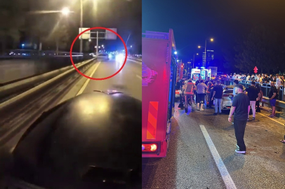 Bursa’da otomobil bariyerlere çarpıp takla attı