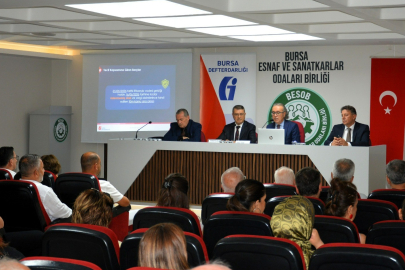 Bursa'da esnaf vergi borçlarında düşük faizli ödeme ve taksitle ilgili bilgilendirildi