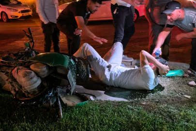 Bursa'da direksiyon hakimiyetini kaybeden motosikletli ağır yaralandı
