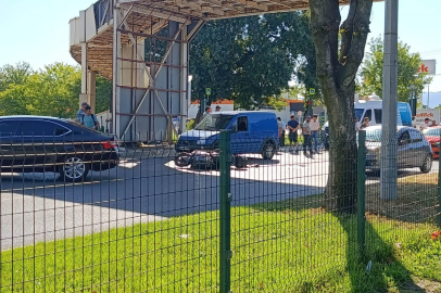 Bursa'da otomobille motosiklet çarpıştı