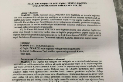 İşte madde madde 'Çerçeve Yasa' teklifi