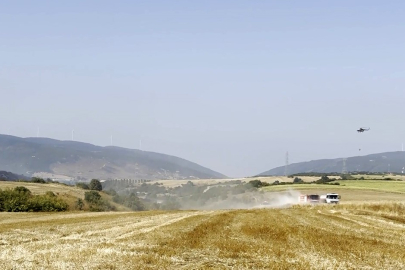 İnegöl'de orman yangını; Havadan ve karadan müdahale başlatıldı