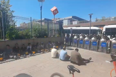 Madencilere Ankara'da polis ablukası