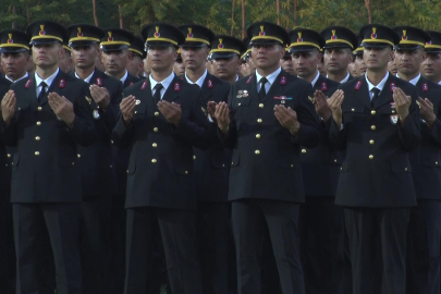 Bursa Işıklar Jandarma Astsubay MYO'da mezuniyet coşkusu