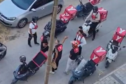 Bursa'da kuryeler korsan siparişe isyan etti