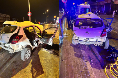 Bursa'da makas faciası: Sürücü öldü yolcu ağır yaralı