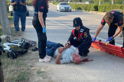 Bursa'da direğe çarpan bisiklet sürücüsü alkollü çıktı