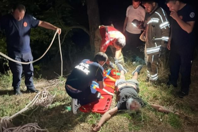 Manevra yaparken uçurumdan düştü
