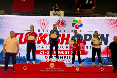 Karateci Naz Kayadere'den altın madalya