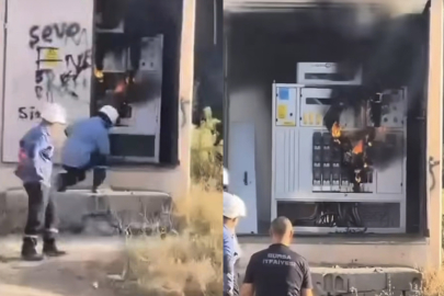 Bursa Yıldırım'da trafo yangını