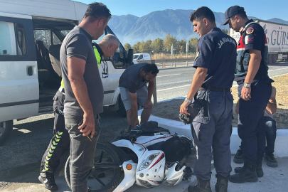 Bursa'da motosikletteki 2 kişi ölümden döndü