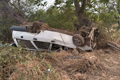 Bursa'da otomobil şarampole uçtu!