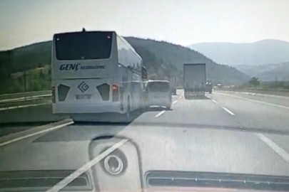 Yolcu otobüsünün önünde takla atan araçtan acı haber