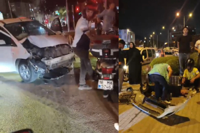 Bursa'da kırmızı ışıkta feci kaza: 1 ölü, 1 yaralı