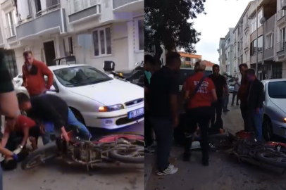 Bursa'da otomobil ile motosiklet çarpıştı