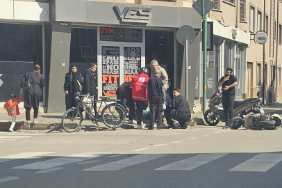 İnegöl'de otomobille çarpışan motosikletin sürücüsü yaralandı