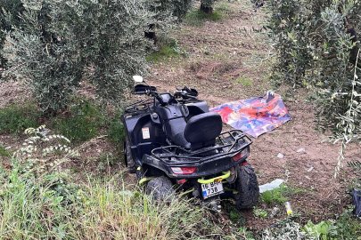 Bursa'da ATV bir anda tarlaya uçtu