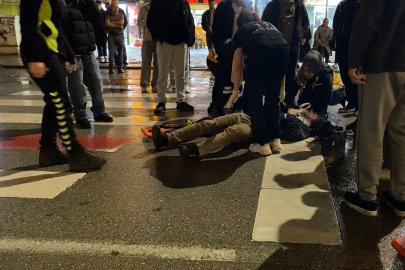 İnegöl'de motosiklet yayaya çarptı