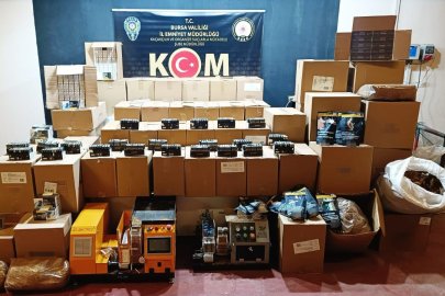 Bursa'da kaçak sigara operasyonu