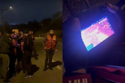 İnegöl'de kayıp genç için termal dronlu arama