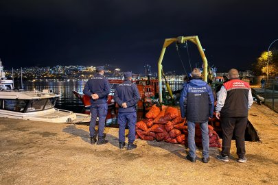 Gemlik'te 350 kilo kaçak midye ele geçirildi